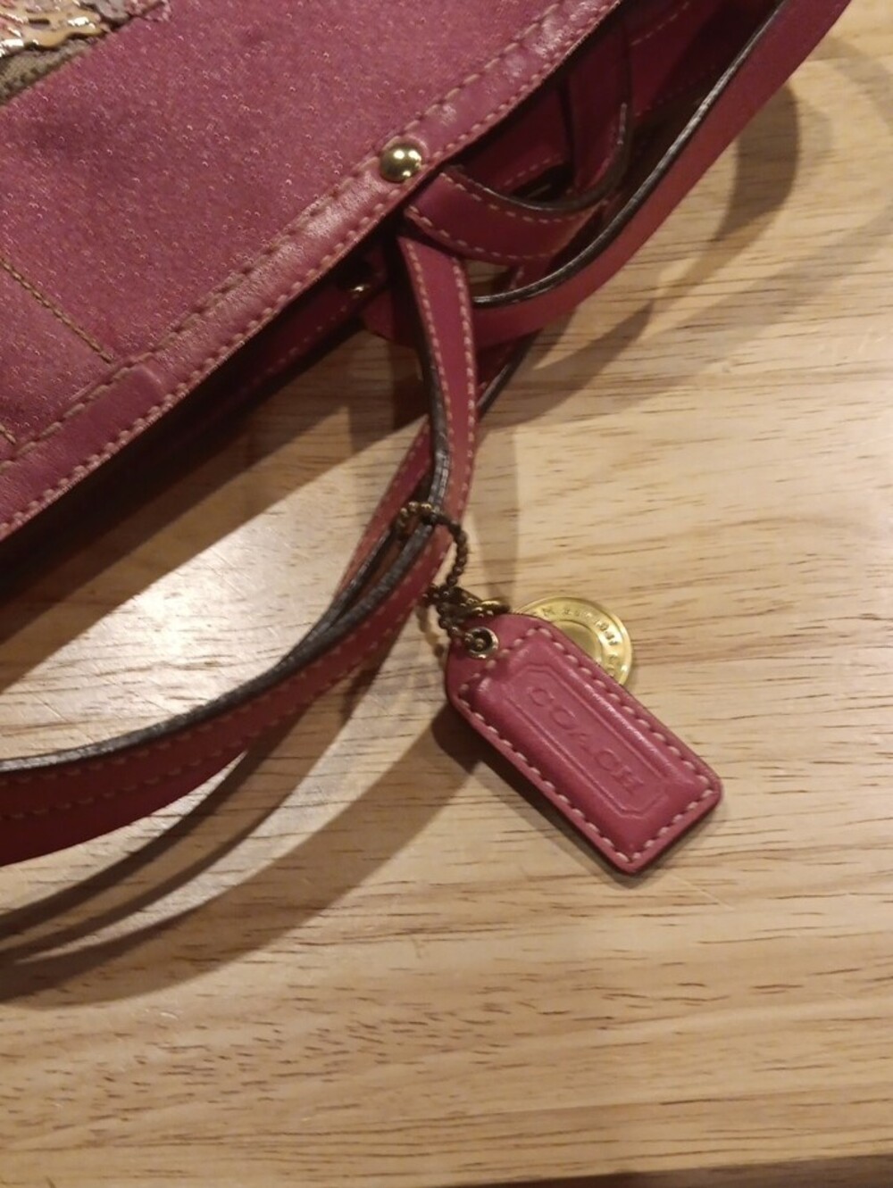 Vintage 2008 Coach Signature Stripe Floral Appliqué Tote Bag – Style 12204 (Rare - Picture 2 of 6
